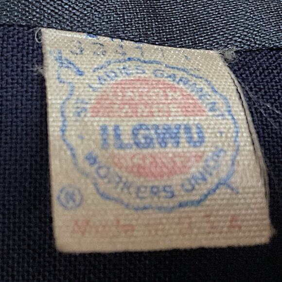 Vintage The Villager 2 Piece Suit Skirt Blazer Jacket Women SZ 14 Navy Blue Wool - Picture 16 of 16